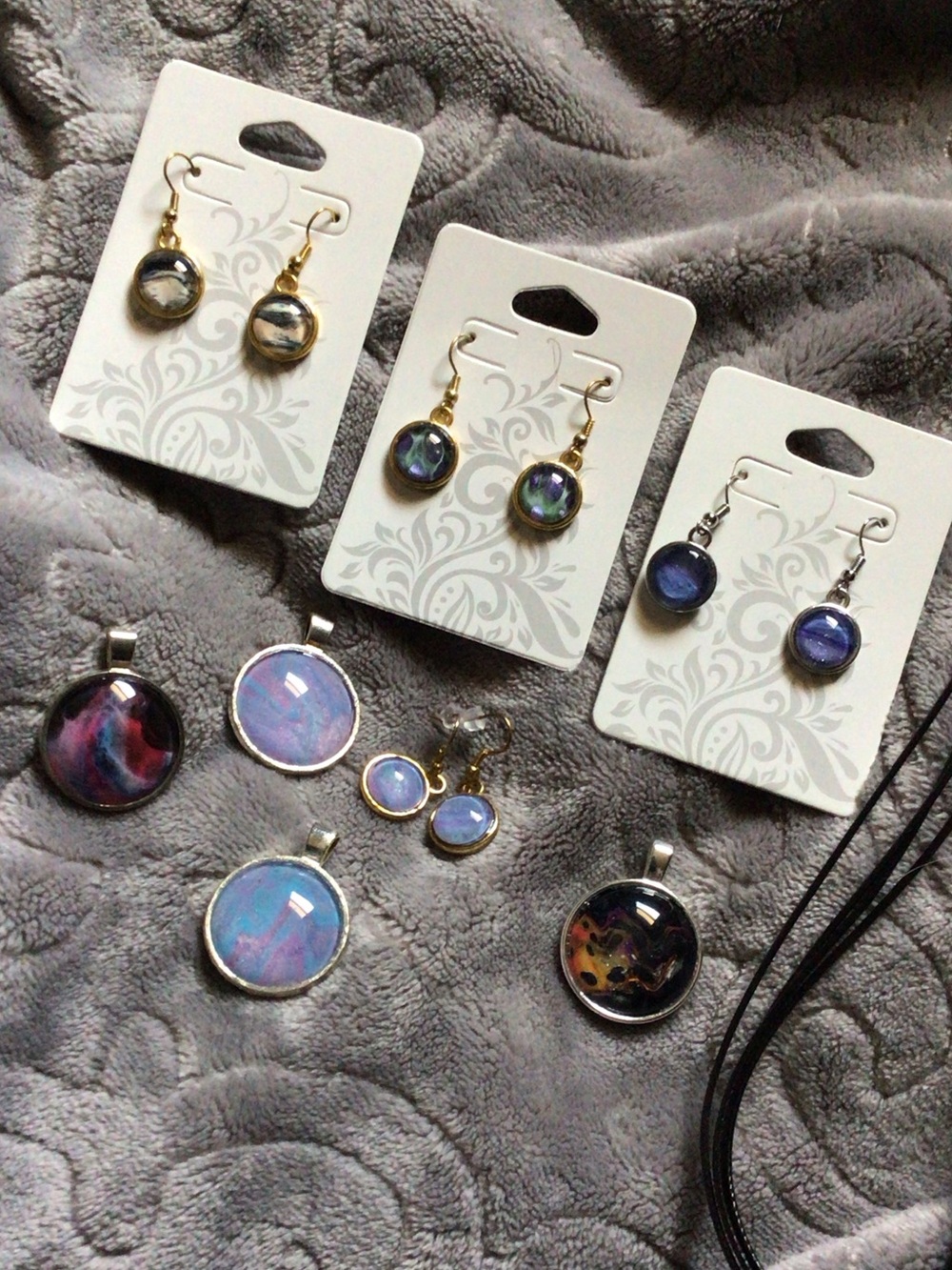 Handcrafted resin jewelry lot